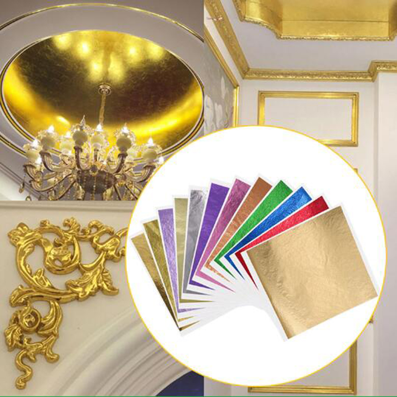 Vintage Home Textiles - 1000pcs/pack 13cm Leaf Sheets Gold Leaf