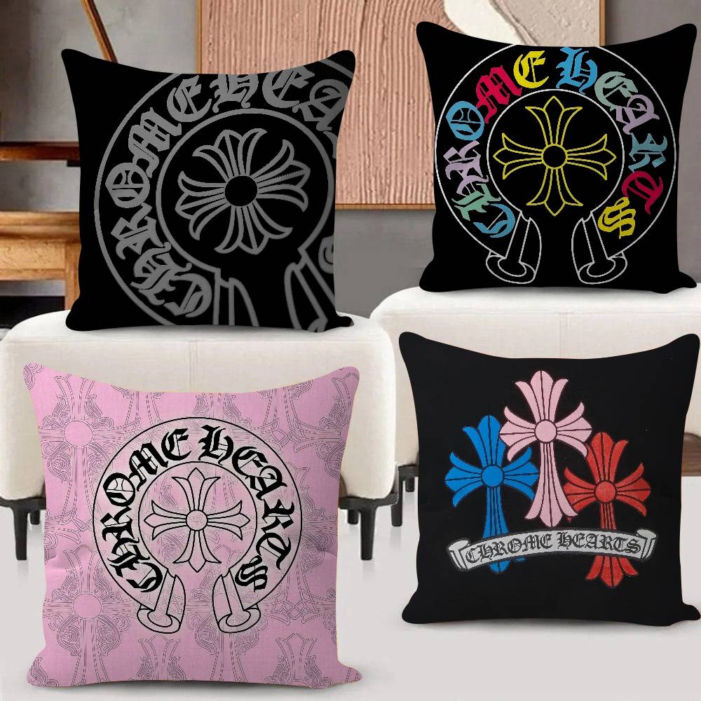 Home Textiles Inc - C-Chrome Fashion H-Hearts Luxury Pillow Anime