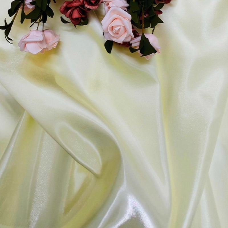 Home Textiles Curtains - Curtains Satin Fabric Lustrous Smooth Crystal