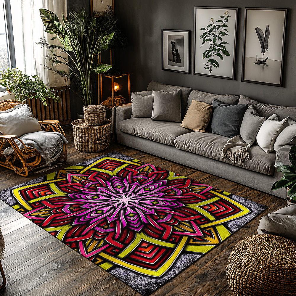 Home Textiles Com - Stylish Moroccan Area Rug Non Slip