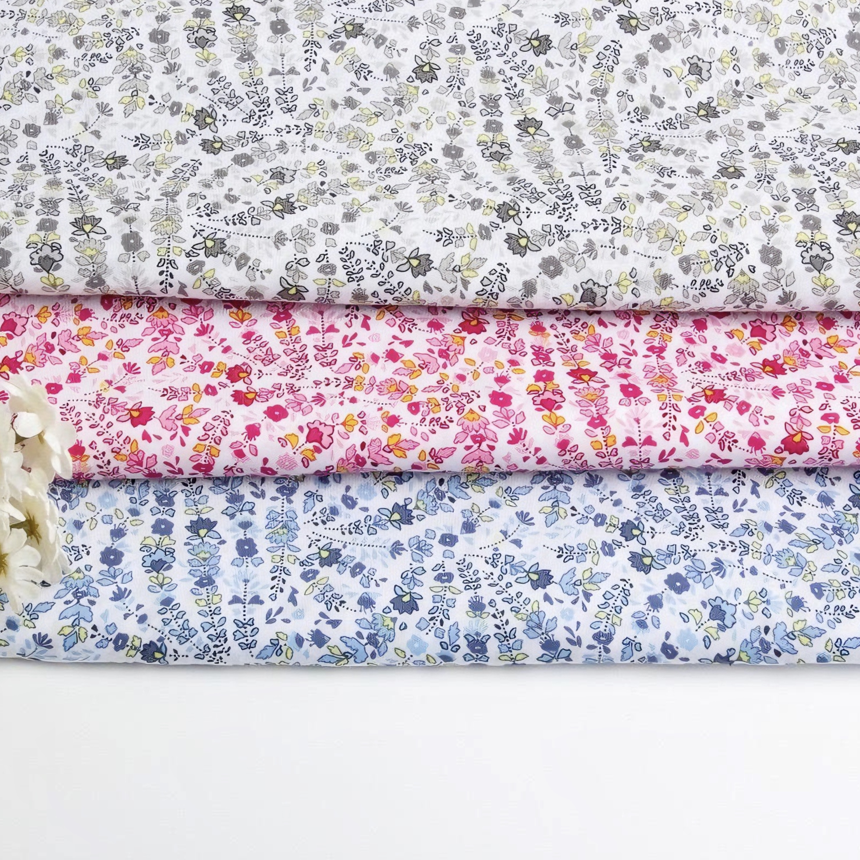 Vintage Home Textiles - Vintage Floral Printed Fabric for Dressmaking