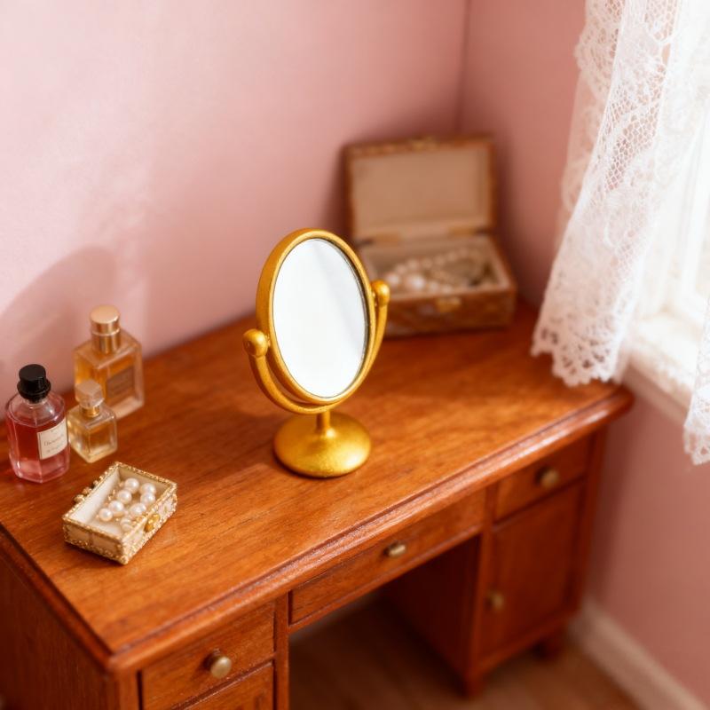 1Pcs Miniature Retro Mirror Dr - огляд і ціна Vintage Home Textiles