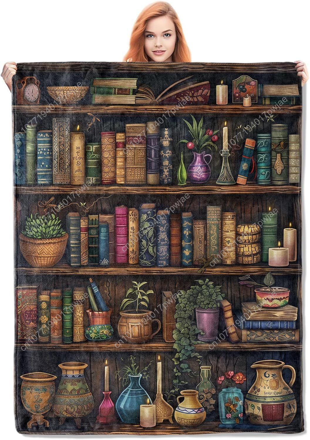 Vintage Bookshelf Blanket Read - огляд і ціна Vintage Home Textiles