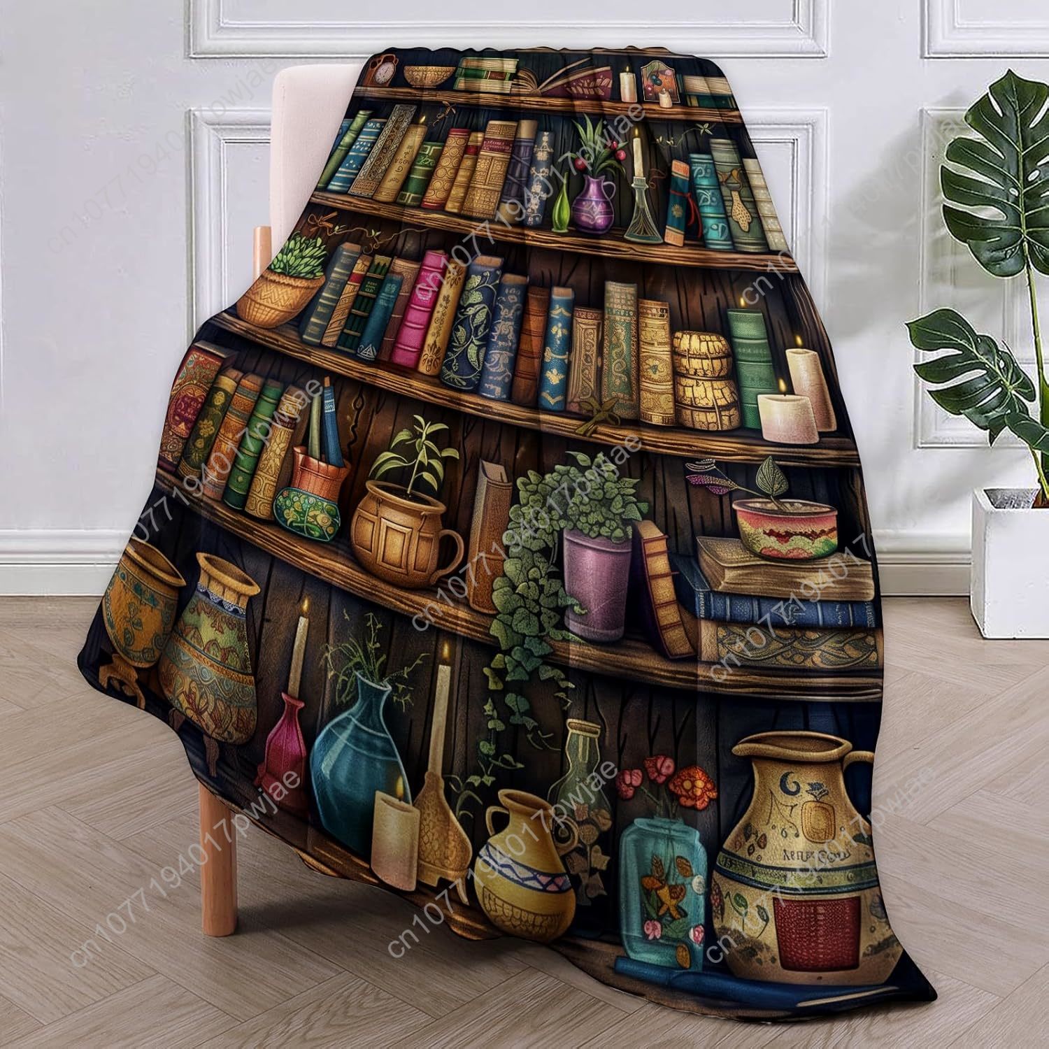 Vintage Bookshelf Blanket Read - огляд і ціна Vintage Home Textiles
