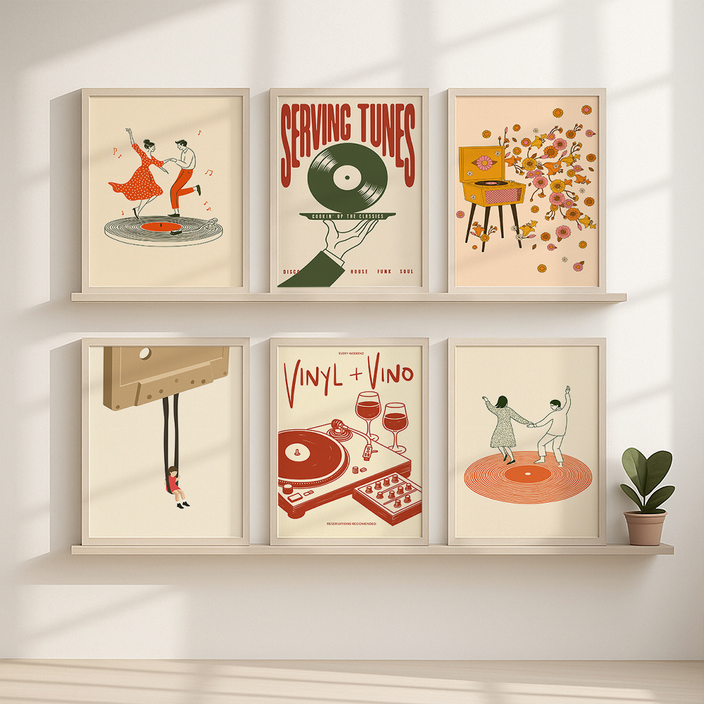 1pc Vintage Music Canvas Poste - огляд і ціна Vintage Home Textiles