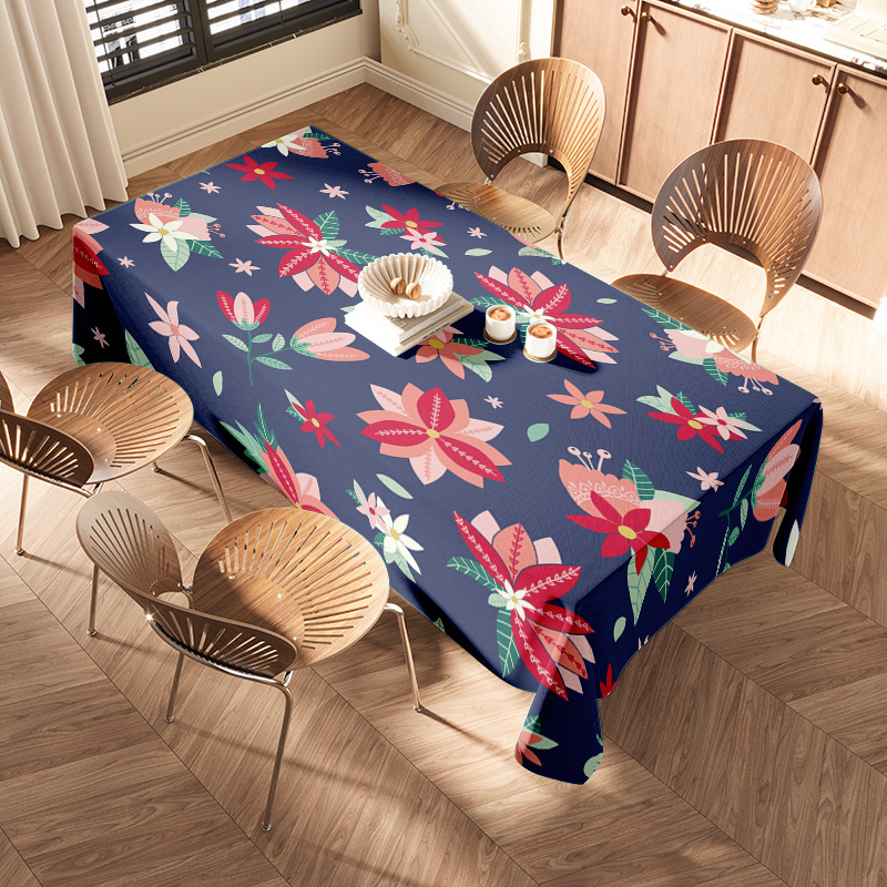 Blue Floral TableclothModern P - огляд і ціна Home Textiles Com
