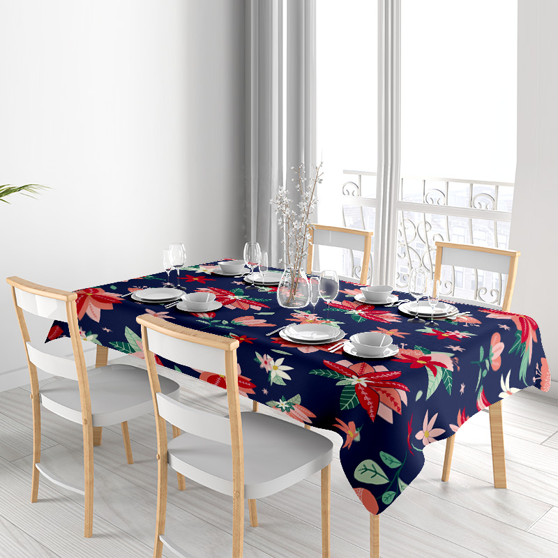 Blue Floral TableclothModern P - огляд і ціна Home Textiles Com