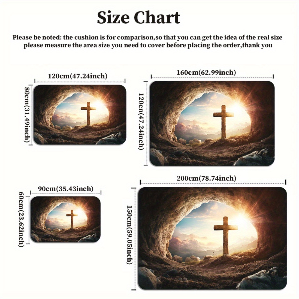 Religious cross cave rug spiri - огляд і ціна Sunrise Home Textiles & Apparel