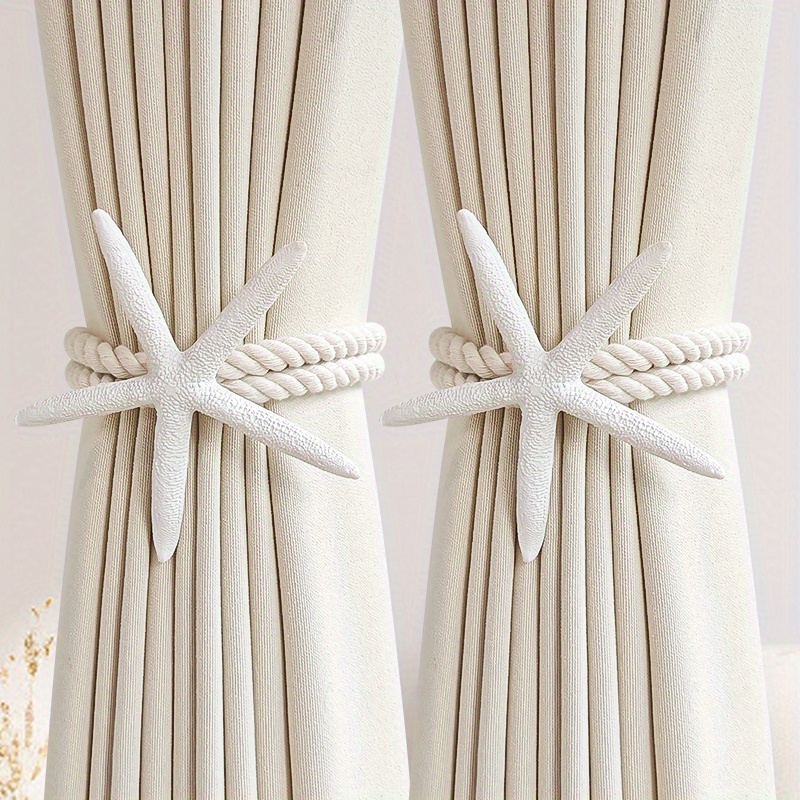 2PCS Natural Starfish Curtain  - огляд і ціна Home Textiles Curtains
