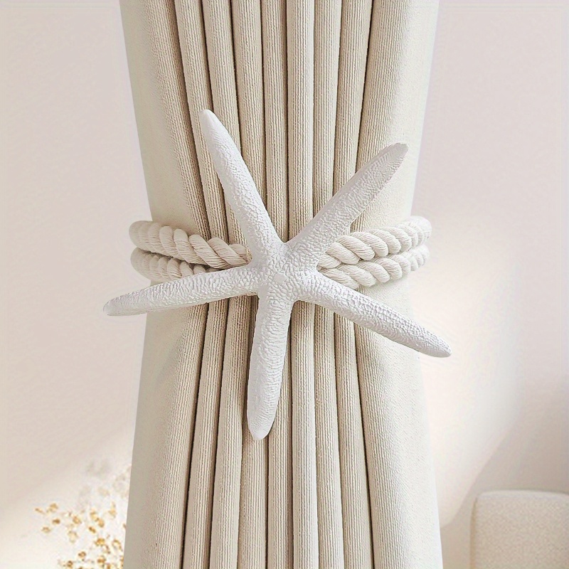 2PCS Natural Starfish Curtain  - огляд і ціна Home Textiles Curtains