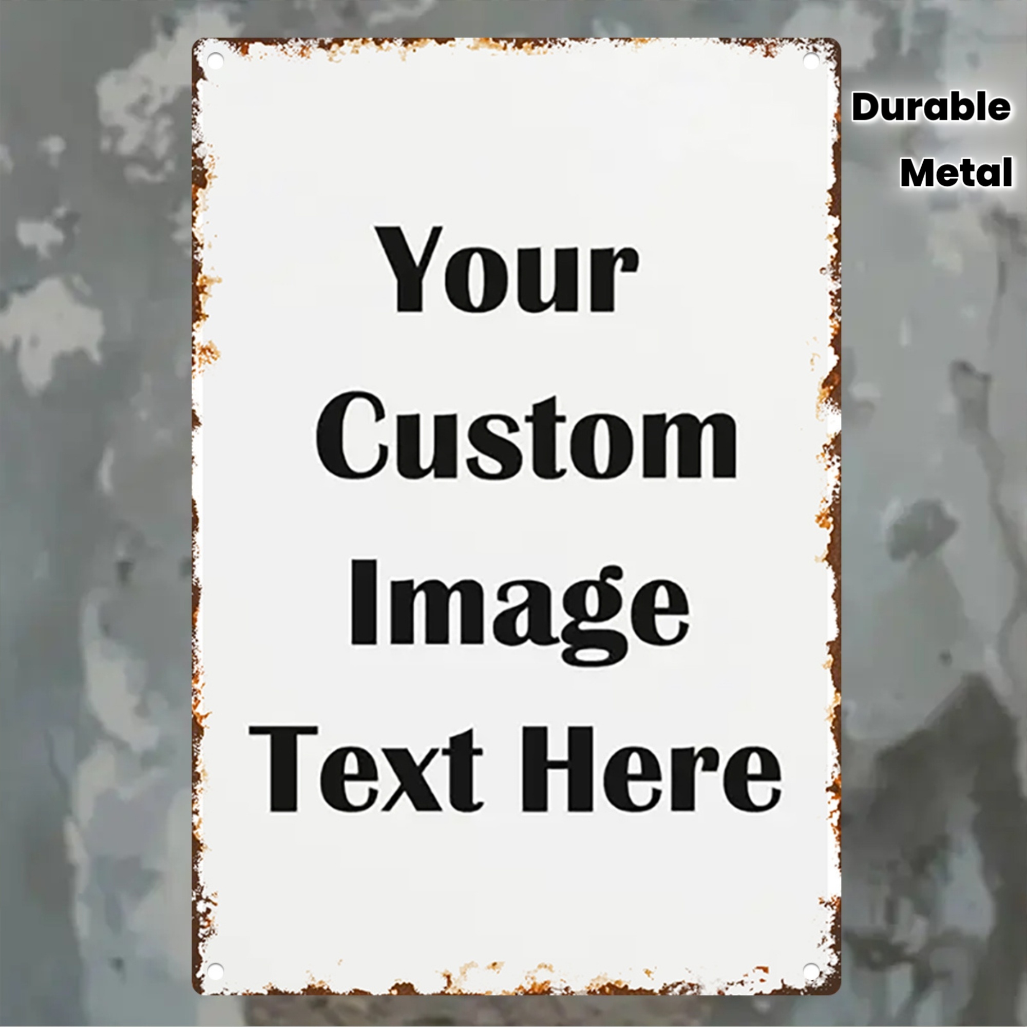 Custom Image/Text Metal Tin Si - огляд і ціна Vintage Home Textiles