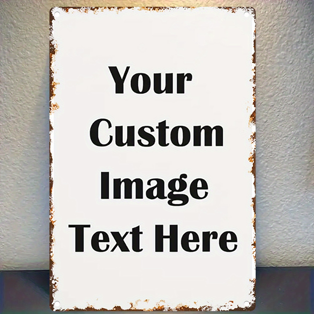Custom Image/Text Metal Tin Si - огляд і ціна Vintage Home Textiles