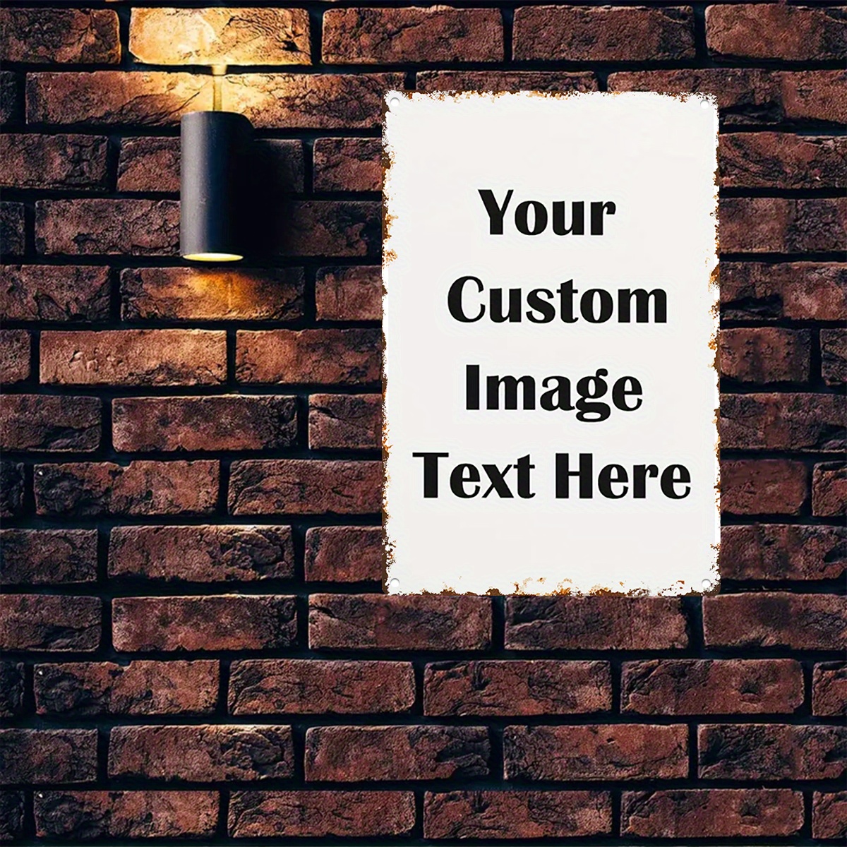 Custom Image/Text Metal Tin Si - огляд і ціна Vintage Home Textiles